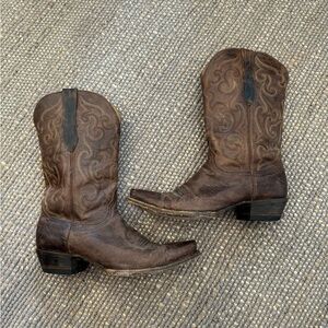 Genuine leather cowboy boots